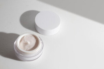 beauty cosmetic bottle mockup of skin care medical, cleanser of facial foam lotion, makeup for face, container packaging of healthycare