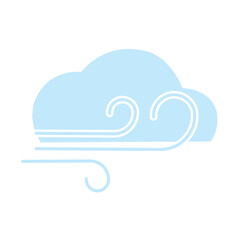Isolated colored windy cloud weather icon Vector