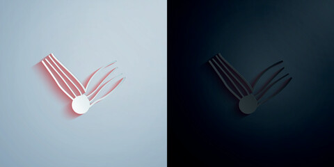 Elbow problems, pain paper icon with shadow vector illustration