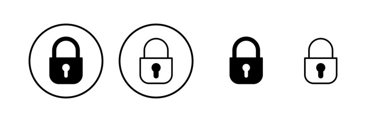 Lock icon vector illustration. Padlock sign and symbol. Encryption icon. Security symbol