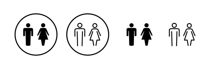 Man and woman icon vector illustration. male and female sign and symbol. Girls and boys