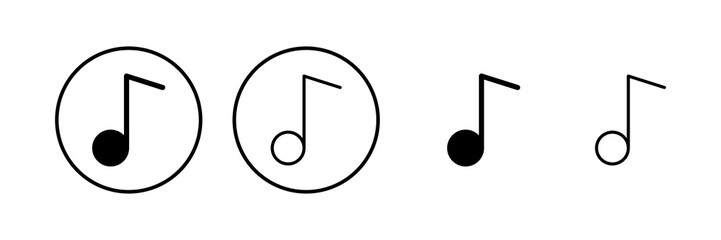 Music icon vector illustration. note music sign and symbol