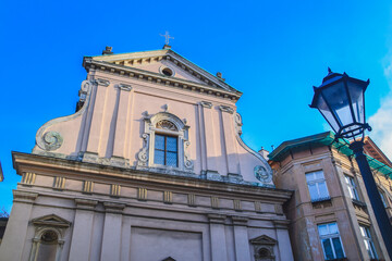 Fototapeta na wymiar Historic Krakow Market Square in the Morning, Poland