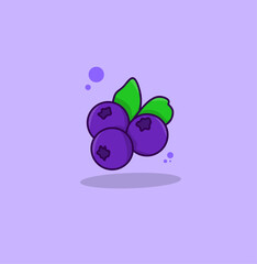 illustration vector graphic of blueberry perfect for logo, icon, design, poster, flyer and advertisement 