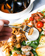 traditional dinner mixed with eastern European foods and dishes