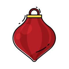 Isolated colored christmas ball with texture Vector