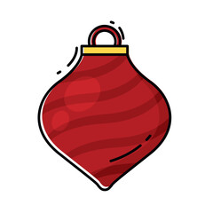 Isolated colored christmas ball with texture Vector