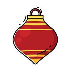 Obraz premium Isolated colored christmas ball with texture Vector