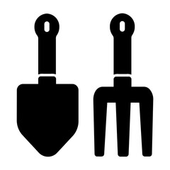 Obraz premium fork and shovel icon