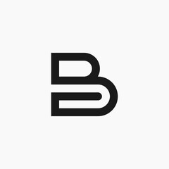 Fototapeta na wymiar Initial Letter Monogram B BG logo Design Inspiration