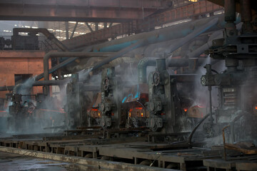 The steel smelting plant is in operation