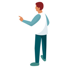 Isolated abstract colored male character Vector