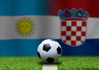 Football Cup competition between the national Argentine and national Croatia.