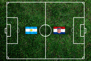 Football Cup competition between the national Argentine and national Croatia.