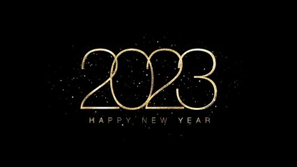 2023 Happy New Year, Alpha Channel - Powered by Adobe