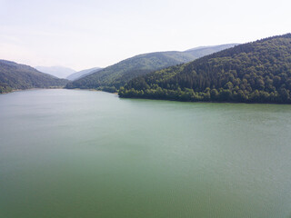 Obraz premium beautiful landscape from a drone on the mountains and the river