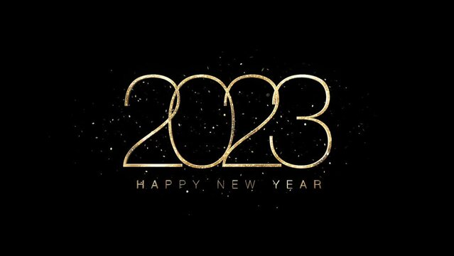 2023 Happy New Year, Alpha Channel