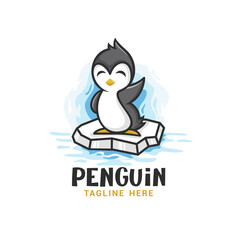 Penguin Logo Design Vector Template