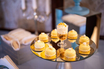 delicious sweet dessert candy bar on celebration.