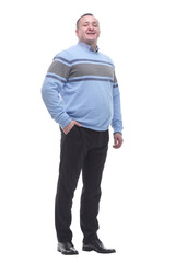 Fototapeta premium in full growth. portrait of a smiling mature man