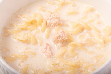 たらこクリームスープパスタ