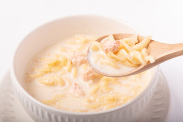 たらこクリームスープパスタ