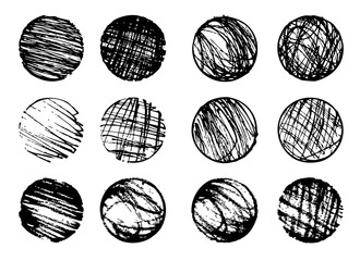 simple hand draw vector sketch frame scribble, set 12