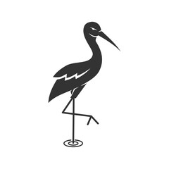 Stork bird logo template Icon Illustration Brand Identity