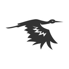 Obraz premium Stork bird logo template Icon Illustration Brand Identity