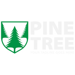 Naklejka na ściany i meble Pine tree logo design vector image 