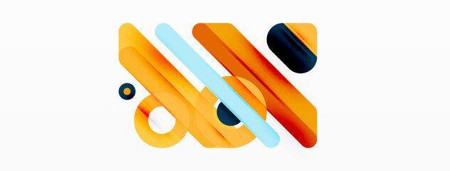 Creative geometric wallpaper. Minimal lines and circles background