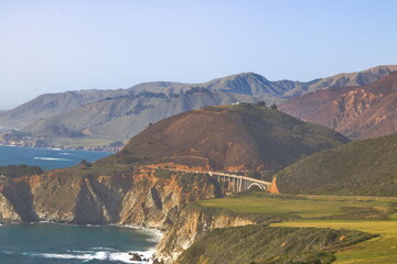 Fototapeta premium The Bixby Bridge along California State Route 1 on the Big Sur coast of California