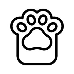 cat paw line icon illustration vector graphic