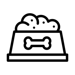 Obraz premium dog food line icon illustration vector graphic