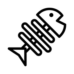 fishbone line icon illustration vector graphic