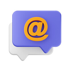 chat address bubble mail message 3d render icon