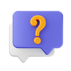 chat faq customers support center bubble mail message 3d render icon