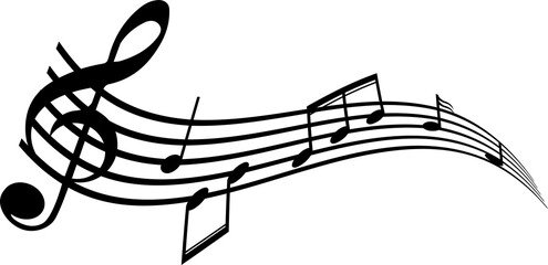 The music note  for entertainment  or education concept