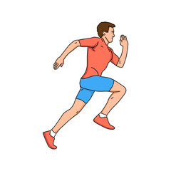 Fototapeta na wymiar illustration of a running person