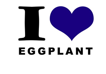 I love eggplant text on white