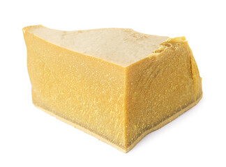 Natural organic beeswax block isolated on white