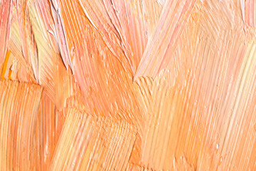 Beautiful strokes of colorful oil paints as background, closeup
