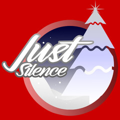 vector cartoon christmas logo illustration red color background