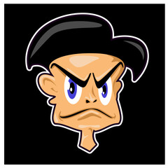 vector angry face cartoon cute funny