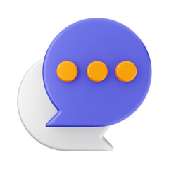 chat bubble icon illustration 3d render