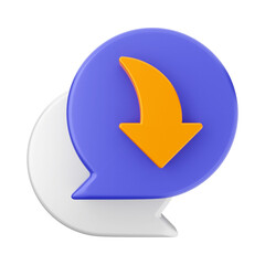 chat bubble icon illustration 3d render