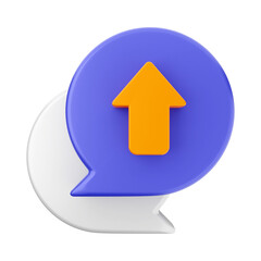 chat bubble icon illustration 3d render