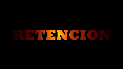 Retencion text animation video. These animations are perfect for your videos for everyone to enjoy. Perfect for outro videos, overlays and transitions. Animation with black background. Title reveals
