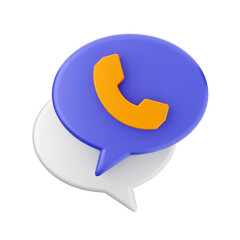 3d chat bubble icon illustration