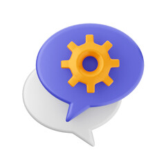 3d chat bubble icon illustration